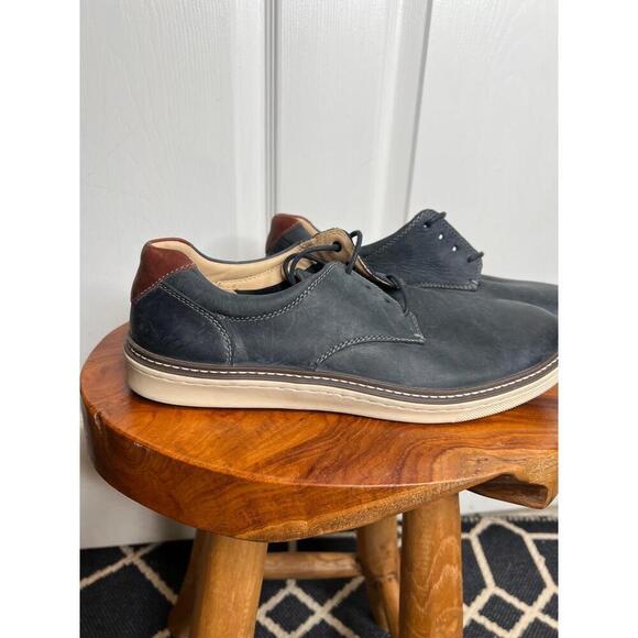 Johnston Murphy Dark Navy Blue Leather Oxford Lace Up Shoes Men Size 9M - Picture 3 of 12